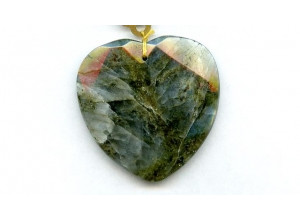 Labradorite 45mm Faceted Heart Pendant