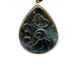 Labradorite 70x58 Carved Pendant