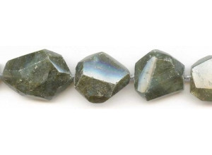 Labradorite 20x Faceted Flat Nugget