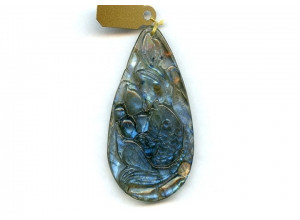 Labradorite 29x58 Carved Pendant