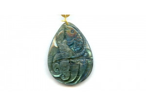 Labradorite 32x42 Carved Pendant