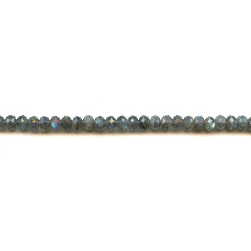 123-2336 Labradorite <br>6mm Faceted Rondell