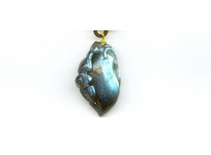 Labradorite 33x20 Carved Pendant