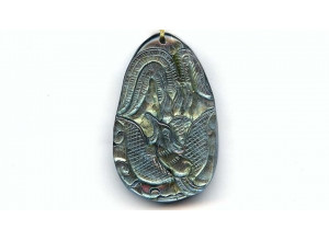 Labradorite 51x32 Carved Pendant