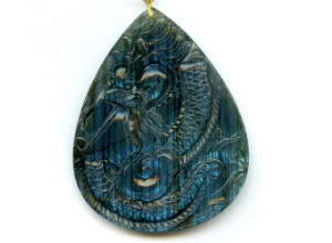 Labradorite 76x62 Carved Pendant