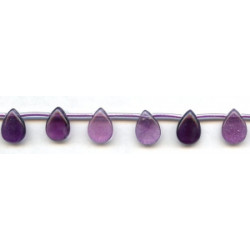 Purple Fluorite 10x14 Flat Pear Drop