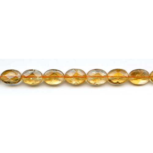 126-1598 Citrine <br>10x14 Faceted Flat Oval