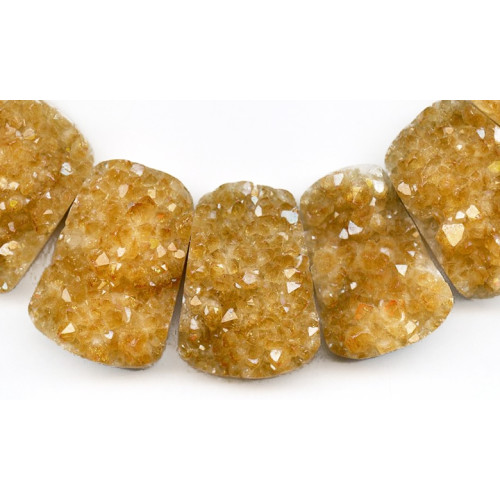 126-1758 Citrine <br>36-41x Drusy Drop