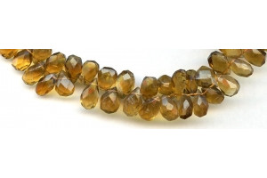 Citrine 9x6-10x7 Faceted Pear Briolette