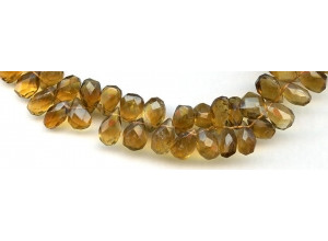 Citrine 9x6-10x7 Faceted Pear Briolette