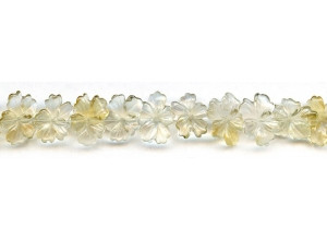 Citrine 15mm Flower