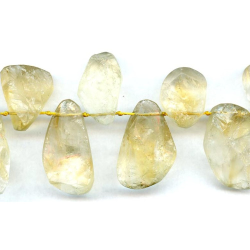 126-1886 Citrine <br>22-38x Rough Fancy Drop