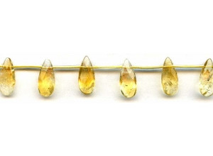 Citrine 8x18 Flat Pear Briolette