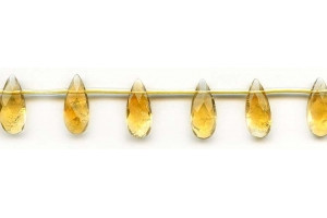 Citrine 8x18 Flat Pear Briolette