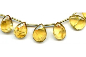 Citrine 19-20x Flat Pear Briolette