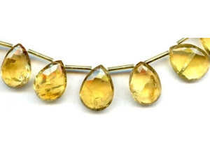 Citrine 19-20x Flat Pear Briolette