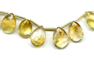 Citrine 20x Flat Pear Briolette