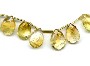 Citrine 20x Flat Pear Briolette