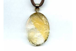 Citrine 48mm Carved Pendant