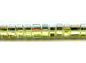 Lemon Citrine 15x Faceted Tri-Tube