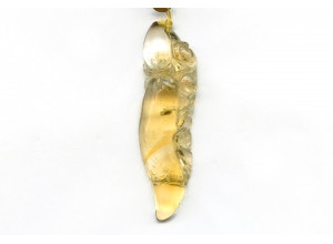 Citrine 59x17 Carved Pendant