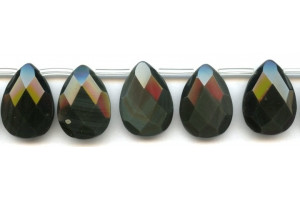 Rainbow Obsidian 18x25 Flat Pear Briolette