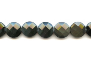 Rainbow Obsidian 18mm Faceted Coin