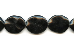 Rainbow Obsidian 25x30 Waved Flat Oval