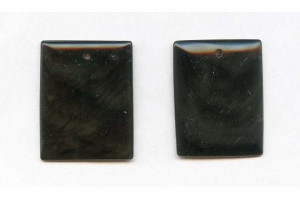 Rainbow Obsidian 42x32 Flat Rectangle Pendant