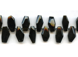 Rainbow Obsidian 20x12 Faceted Flat Nugget Drop