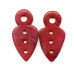 128-1022 Red Jade <br>45x90 Arrowhead Pendant