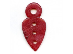 Red Jade 45x90 Arrowhead Pendant