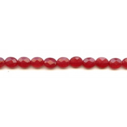 Red Jade 8x10 Faceted Flat Oval