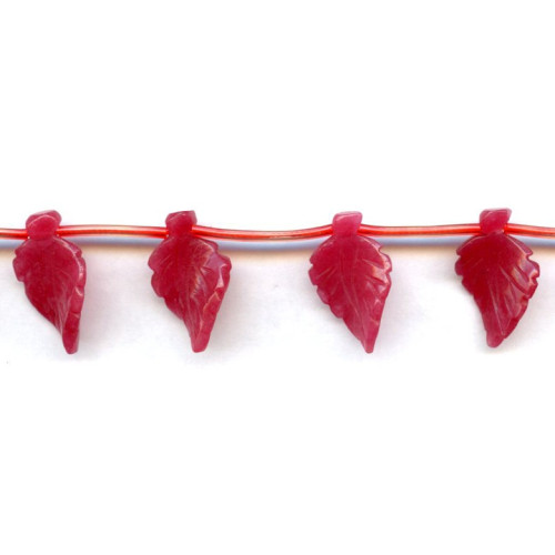 128-1067 Red Jade <br>15x25 Twisted Leaf Drop