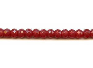 Red Jade 10mm Faceted Rondell