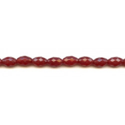 Red Jade 8x13 Faceted Oval Rice