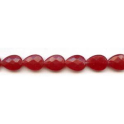 Red Jade 13x18 Faceted Flat Pear