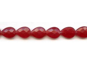 Red Jade 13x18 Faceted Flat Pear