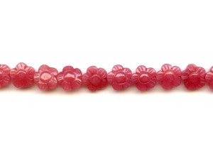 Red Jade 12mm Flower