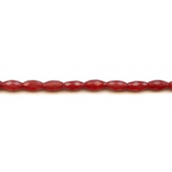 Red Jade 6x12 Faceted Oval Rice