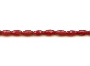 Red Jade 6x12 Faceted Oval Rice