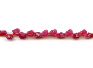 Red Jade 7mm Flower