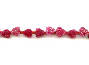 Red Jade 10mm Flower