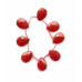 128-1112 Red Jade <br>18x25 Flat Pear Briolette