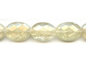 Yellow Calcite 22x30 Faceted Flat Oval