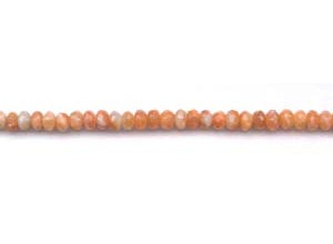 Orange Calcite 6mm Faceted Rondell