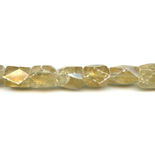 129-1127 Honey Calcite <br>16x18 Faceted Nugget