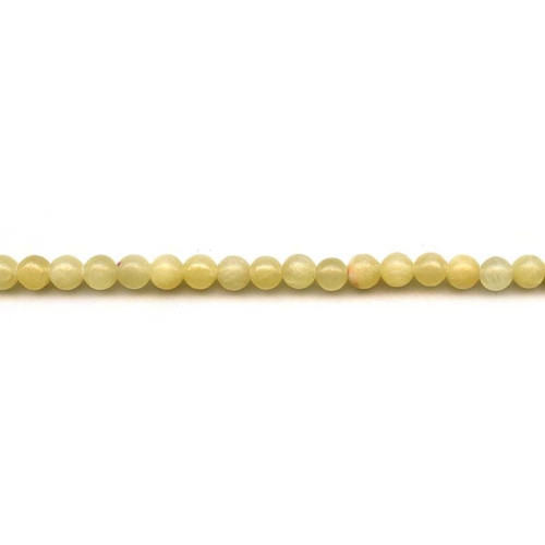 129-1180 Yellow Calcite <br>6.5mm Round