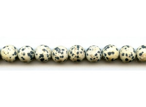 Matte Dalmatian Jasper 12mm Round