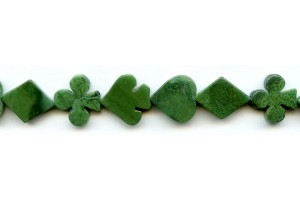 African Jade 15-17mm Poker Suits